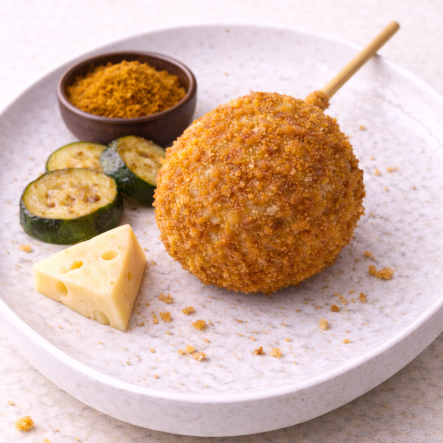 Cromesquis courgette curry fromage